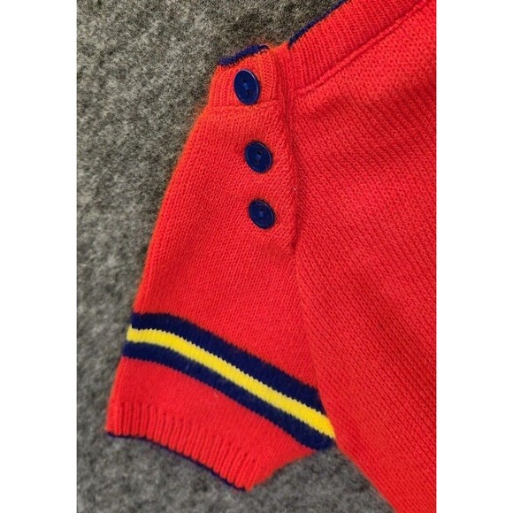All-Star 18 Month A Little Angel Knit Sweater One Piece Red Blue Vintage - Picture 7 of 13